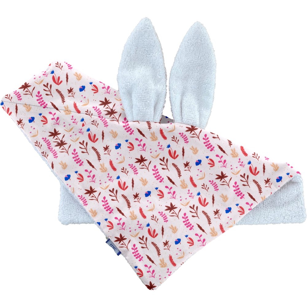 Doudou Lapin Herbier Rose