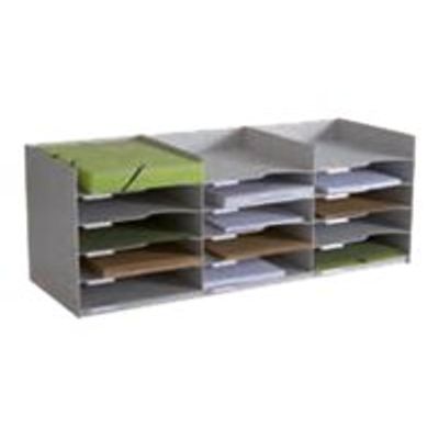 Bloc de classement 15 cases (pour documents 24x32cm) - gris