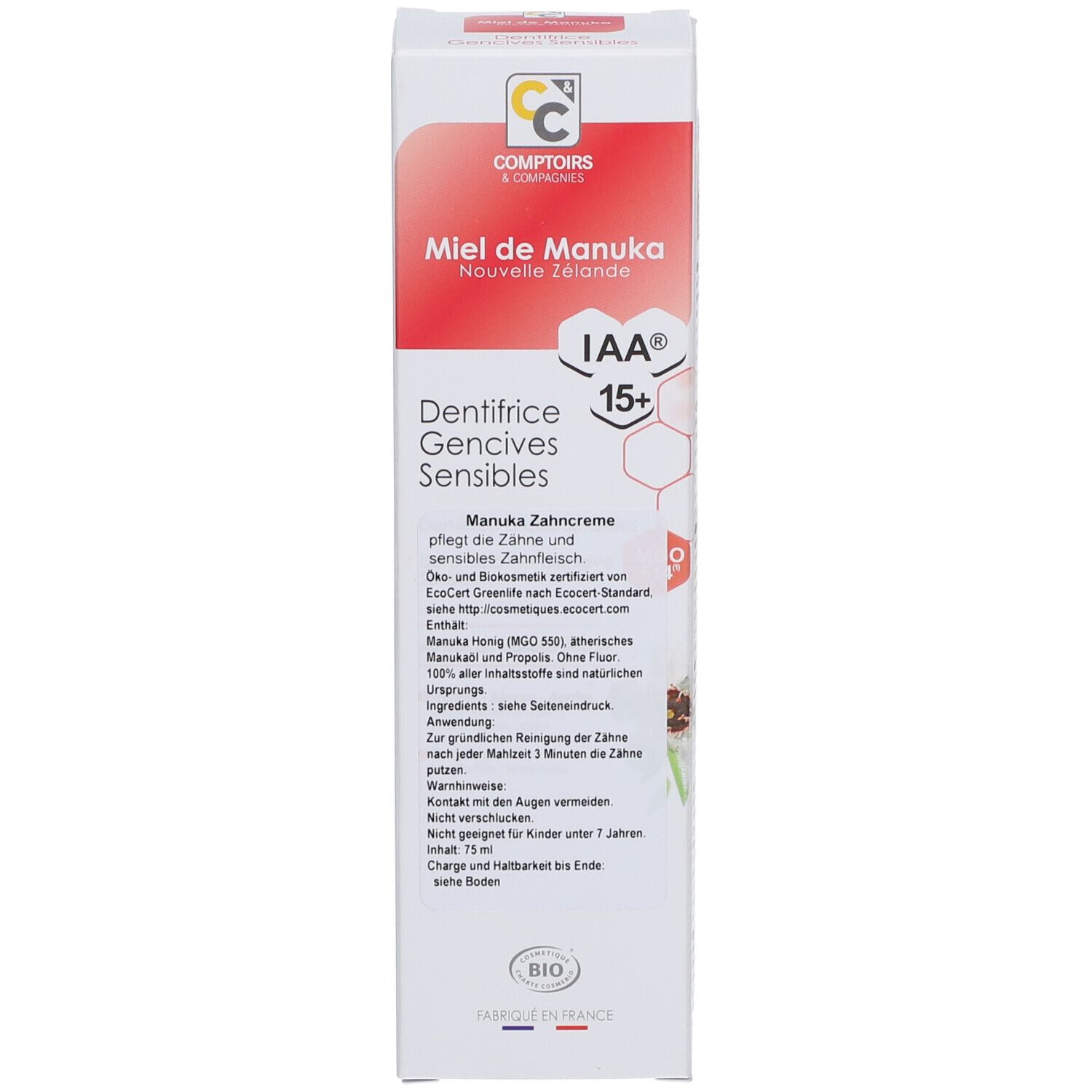 Manuka Zahncreme IAA® 15+