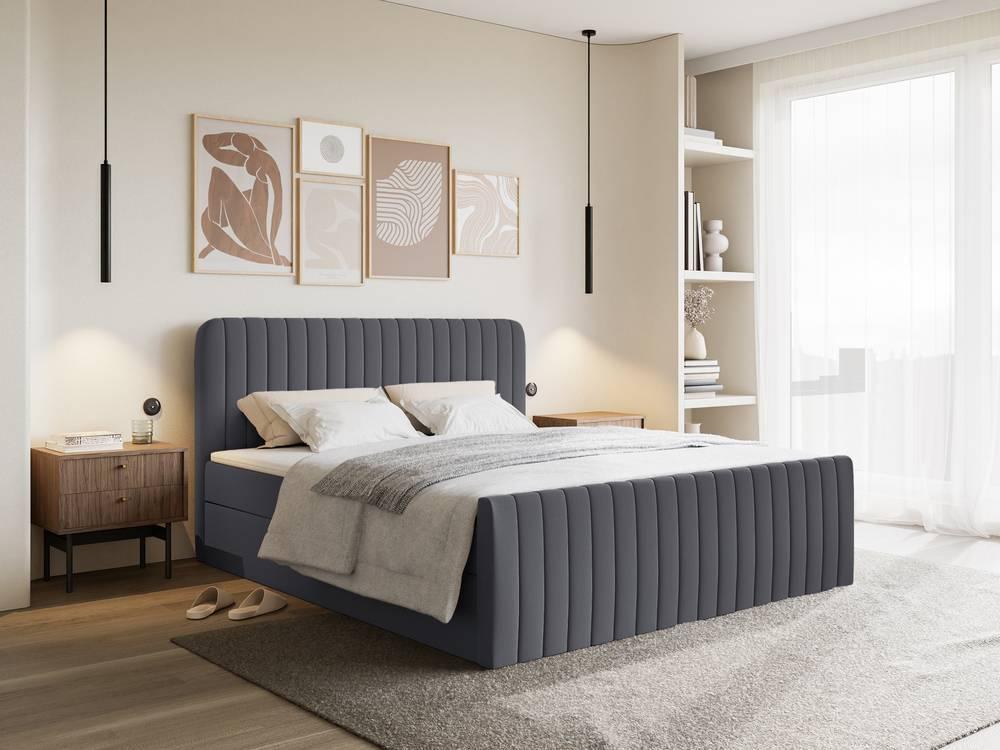 NADUVI Collection Boxspring Adrien chenille met opbergvak 200x200