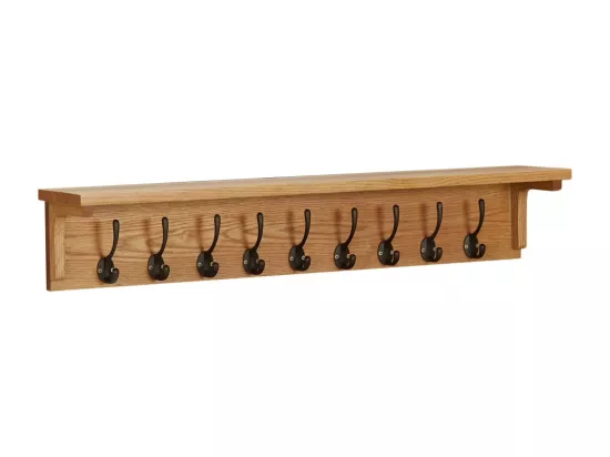 Porte-manteau 90x16x16 cm Bois de chêne massif