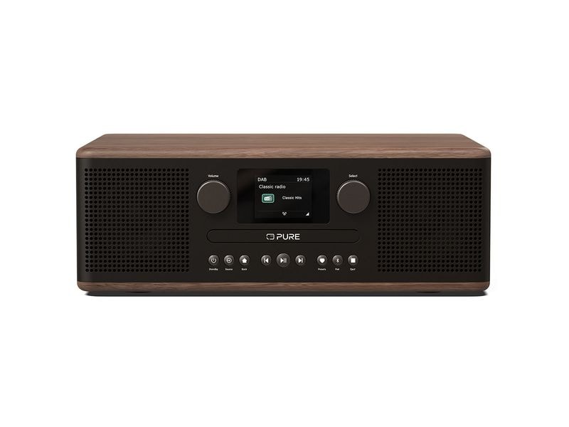 Pure DAB  Radio Classic C-D6 Walnuss/Schwarz DAB  Radio mit CD-Player