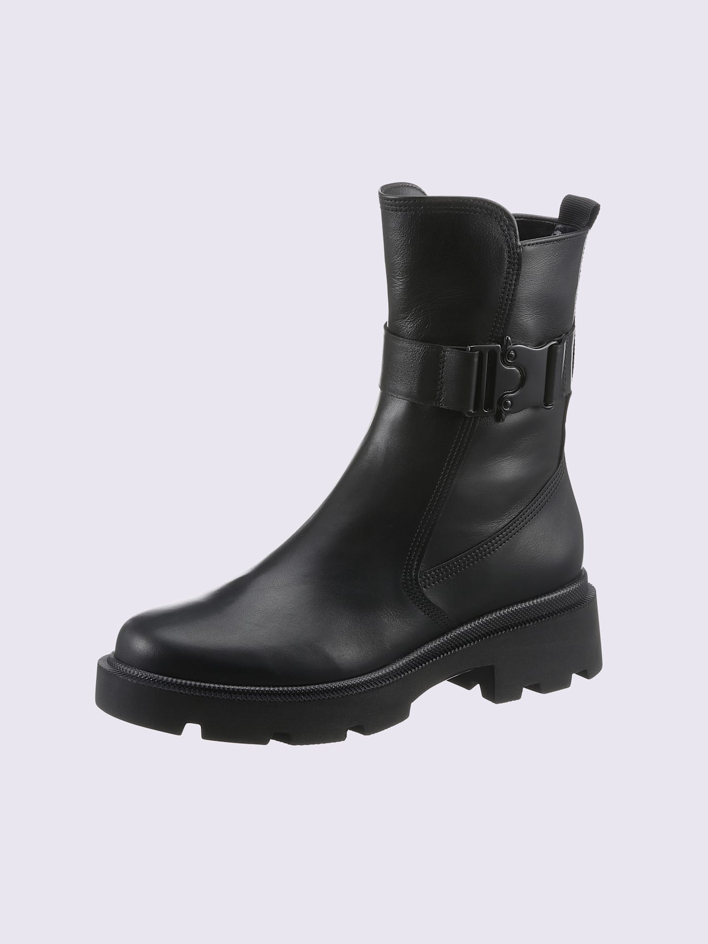 Bottines en cuir nappa de veau et cuir velours de veau