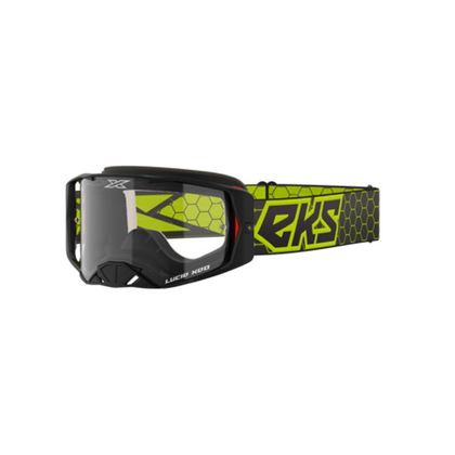 Masque cross EKS LUCID BLACK/FLO YELLOW - CLEAR 2023 - Noir / Jaune