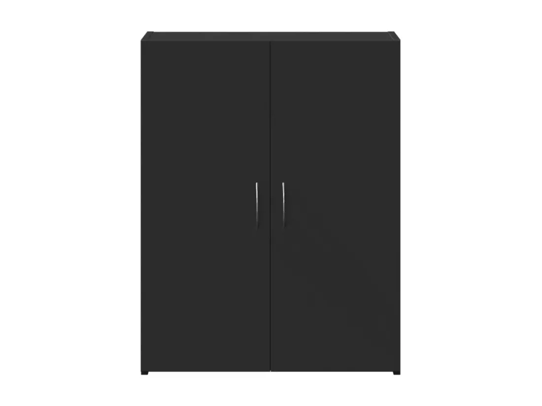 Armoire de classement noir 60x32x77,5 cm bois d'ingénierie