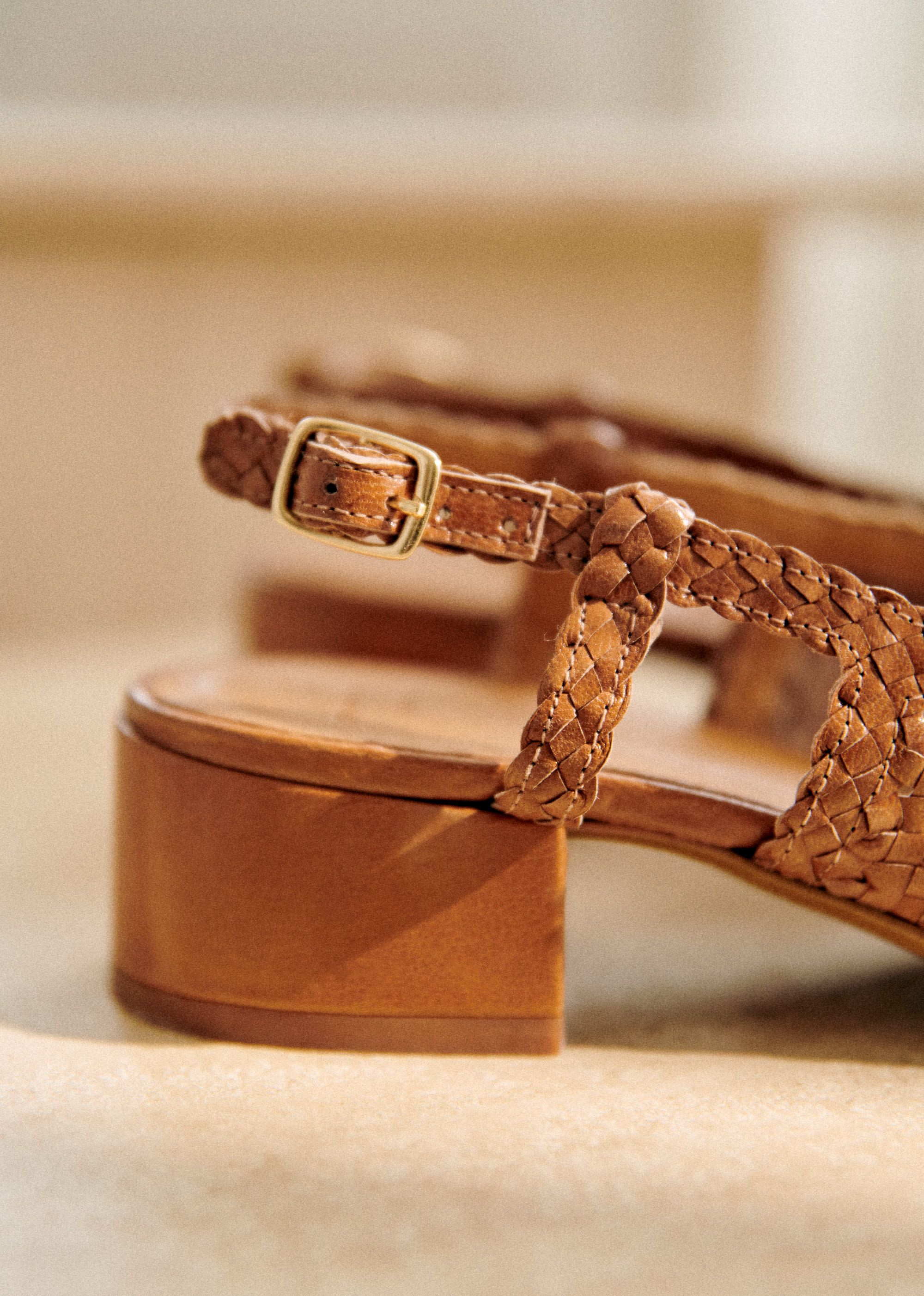 Escarpins Noemie - Cuir tressé naturel héritage - SOULIERS/SOULIERS Babies 5906251
