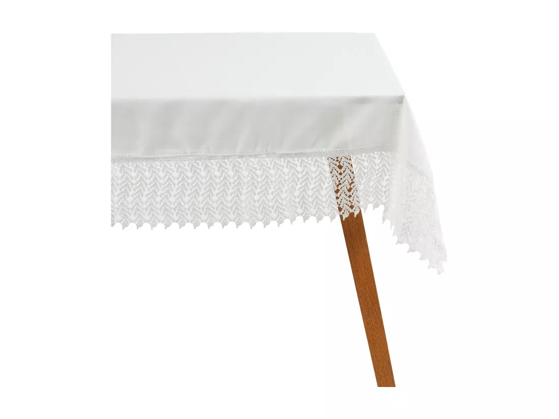 Nappe Décorative Bernadette Polyester Blanc 150x220 cm