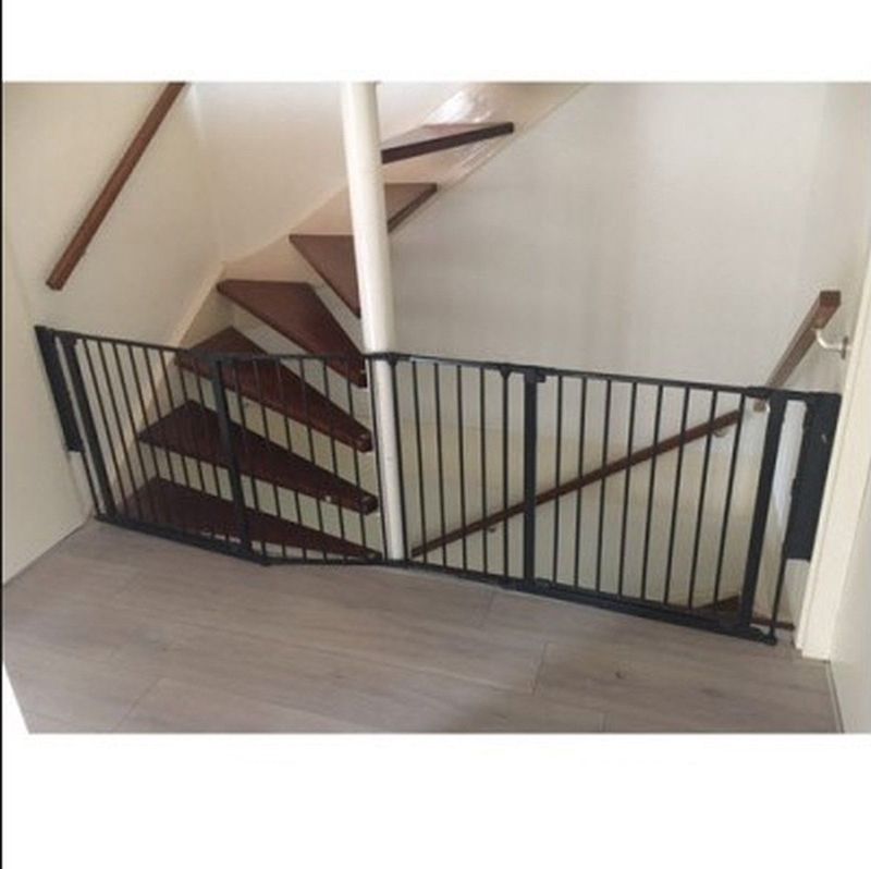 BabyDan - Flex 2 x Deur Traphekje - Zwart - Schroefhekje - 210 - 218 cm