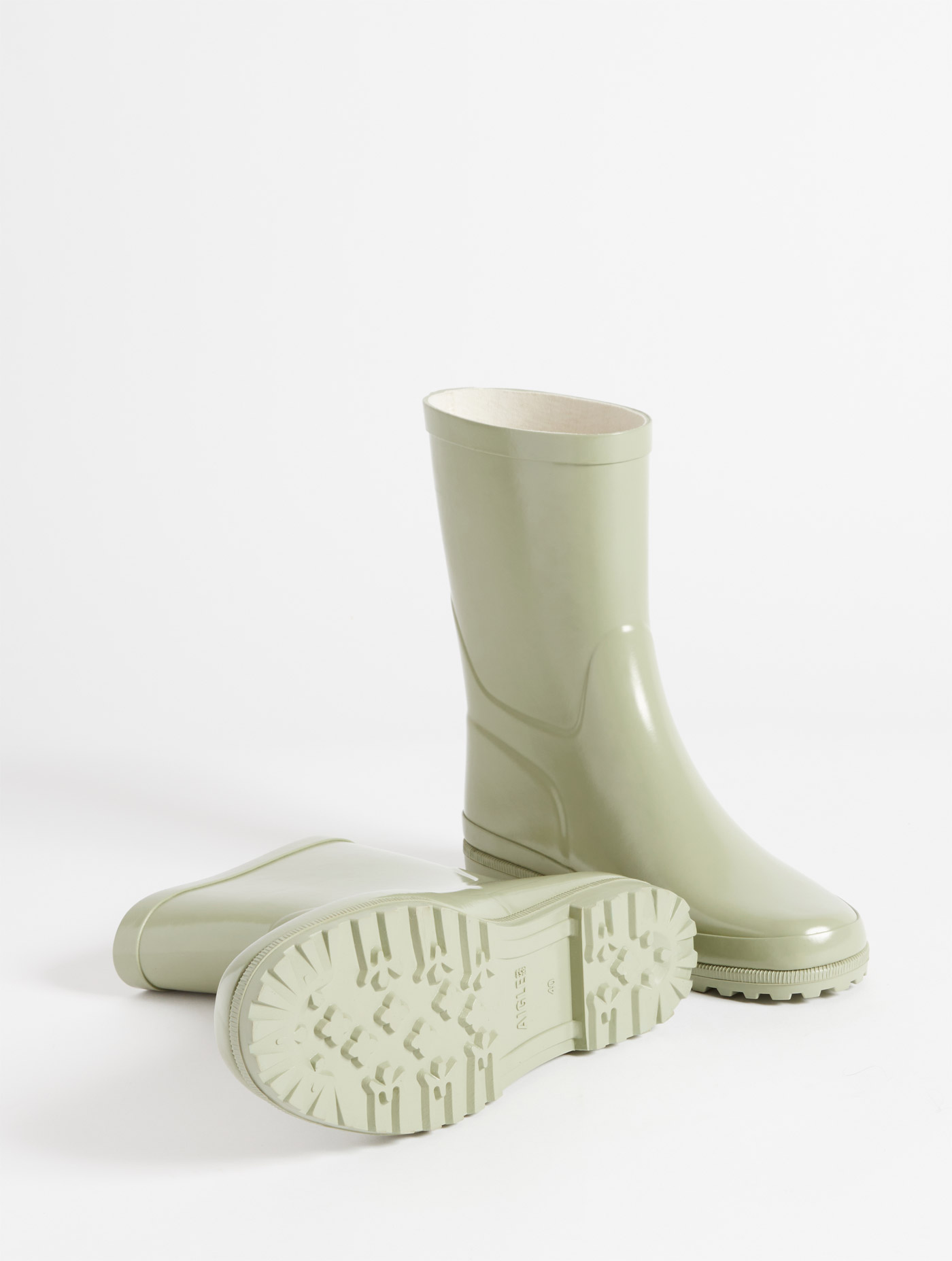 Le bottillon de pluie verni AMANDE