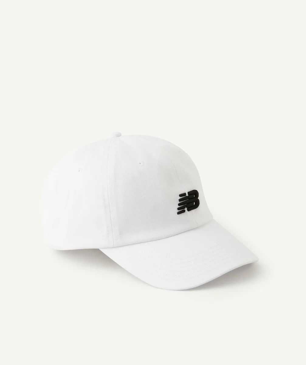 NEW BALANCECASQUETTE EN COTON BLANC AVEC LOGO NOIR