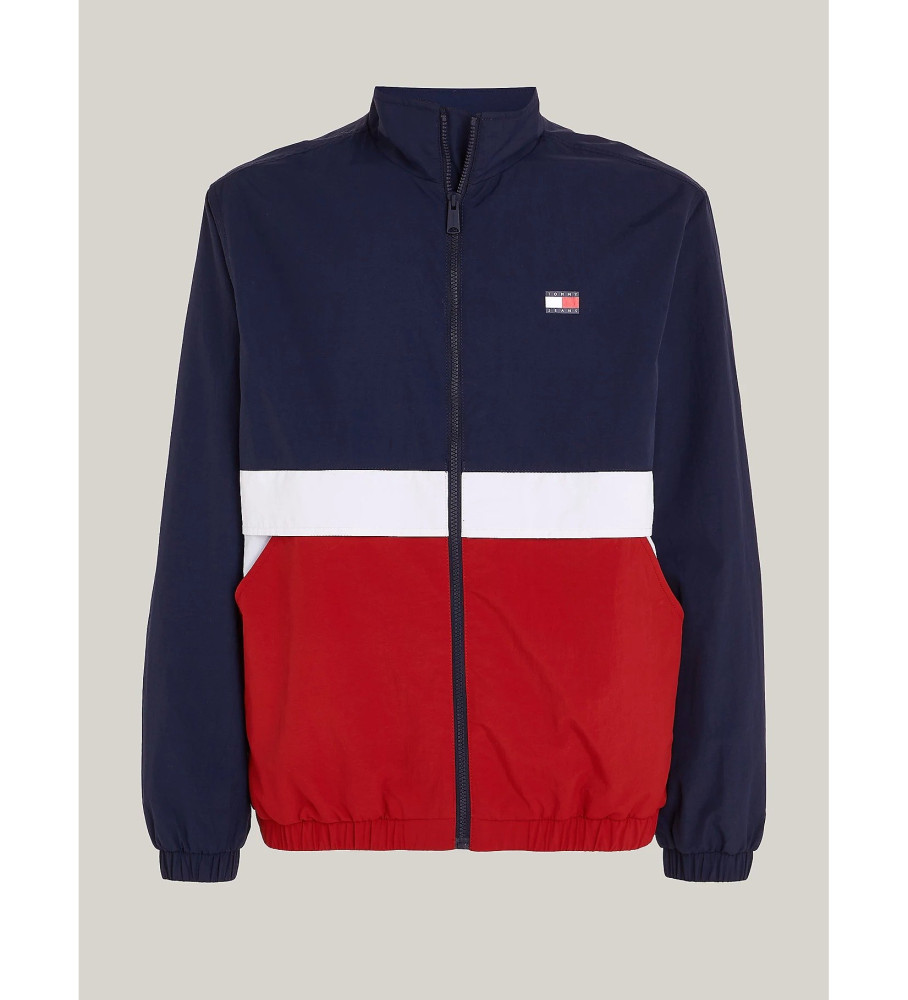 Jaqueta bomber Tommy Jeans Essential, azul marinho, vermelha