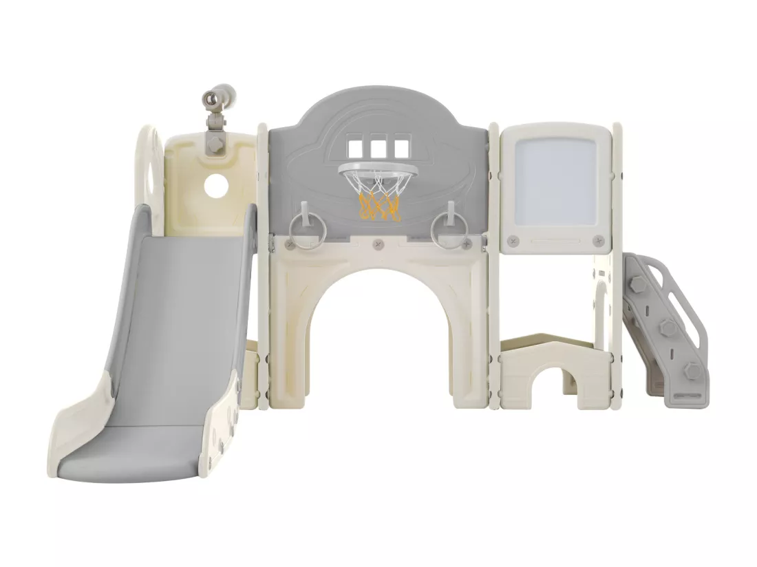 Jouet d'escalade pour enfants 10 en 1 avec toboggan, autoportant, escalade, jeu de forage, vert