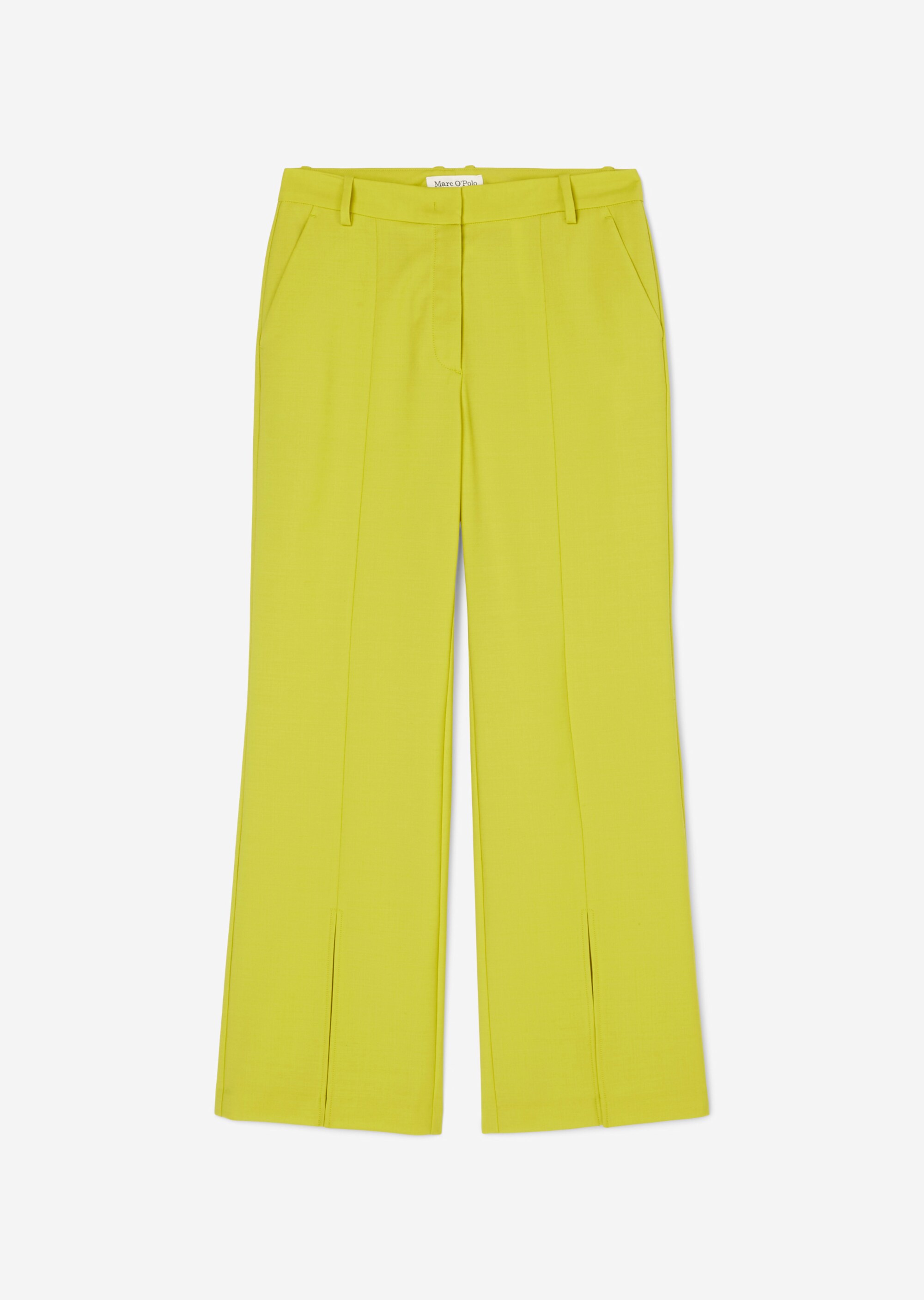 Hose im Tailored-Stil mit Saum-Schlitzen aus Wolle-Mix-Stretch