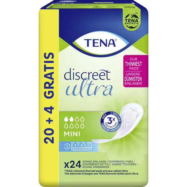 discreet ultra Mini Einlagen 20+4