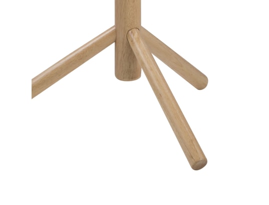 TOILINUX - Porte manteau briman à 7 accroches en bois d'hévéa - beige