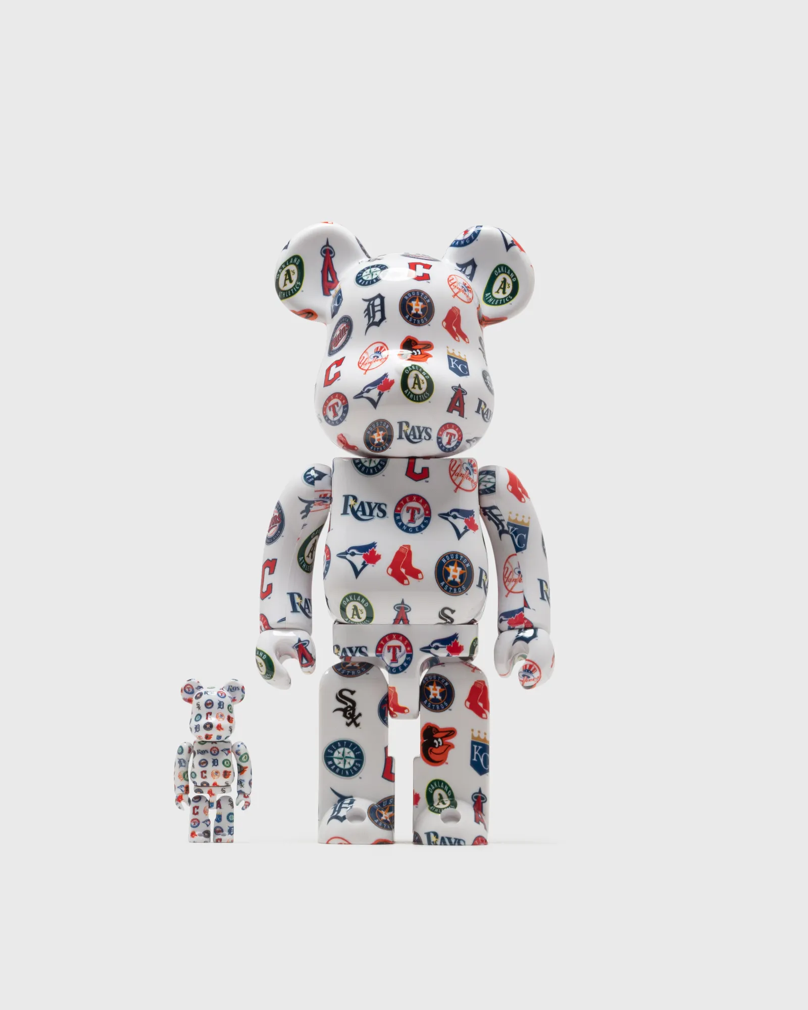 MEDICOM BEARBRICK 400% MLB AMERICAN LEAGUE - PACOTE COM 2 FIGURINHAS