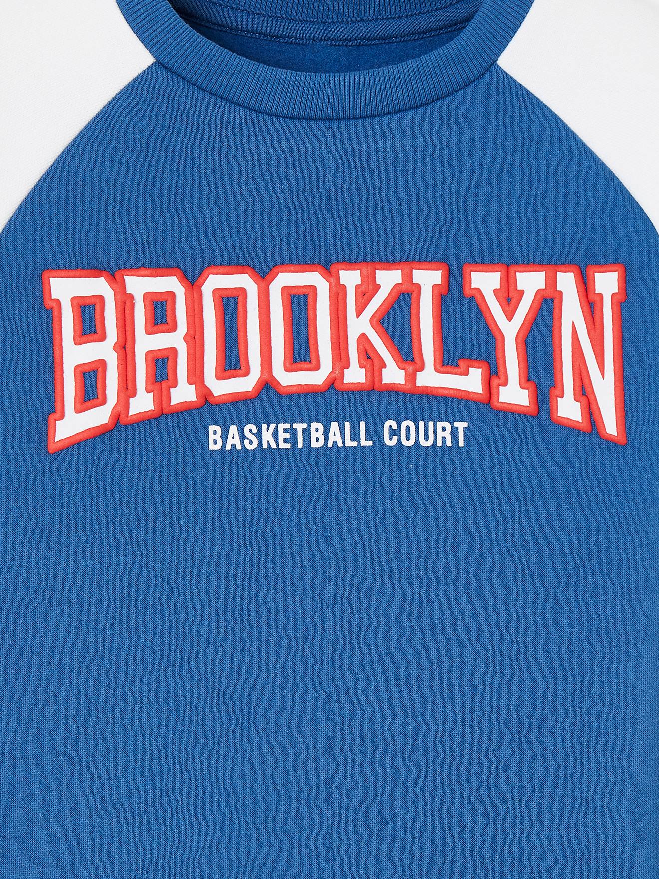 Conjunto de treino infantil Brooklyn Nets com blocos de cores, azul elétrico