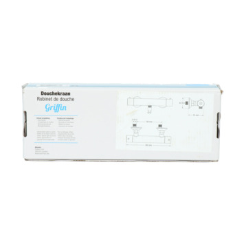 Atlantic Griffin thermostatische douchekraan Zwart 15 cm