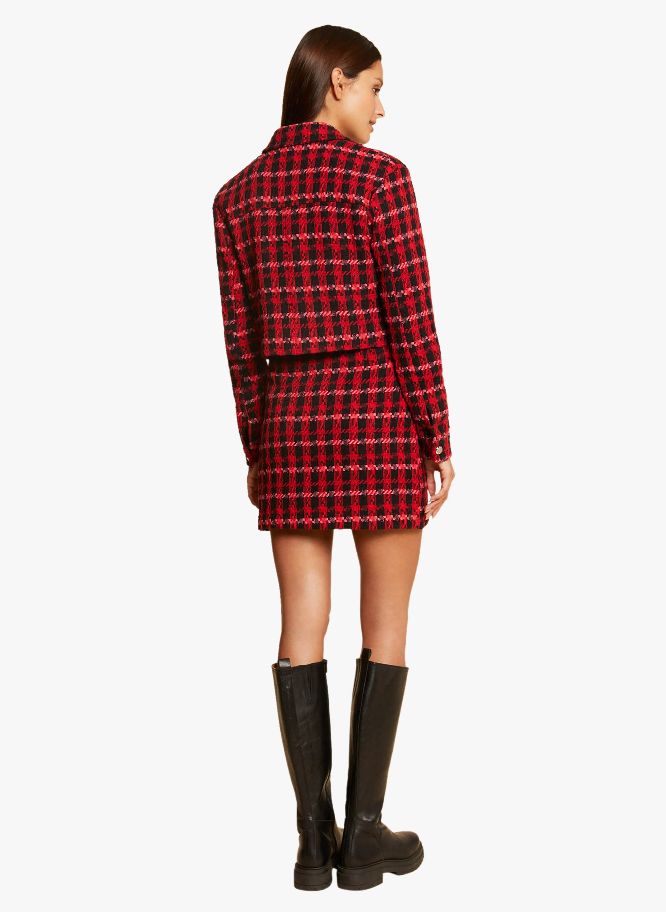 VACOB.F - Veste droite boutonnée à carreaux | Multicolore
