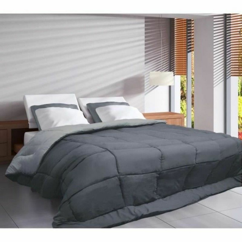 Couvre-lit poyet motte calgary argenté (240 x 260 cm)