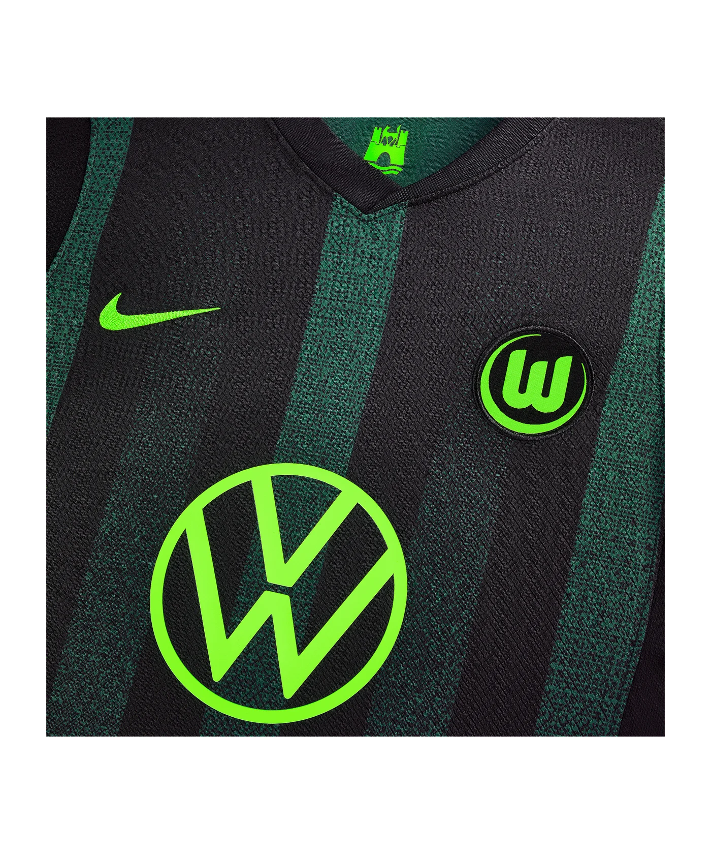 Nike VfL Wolfsburg Trikot Away Kids 2024/2025 Schwarz Grün F011