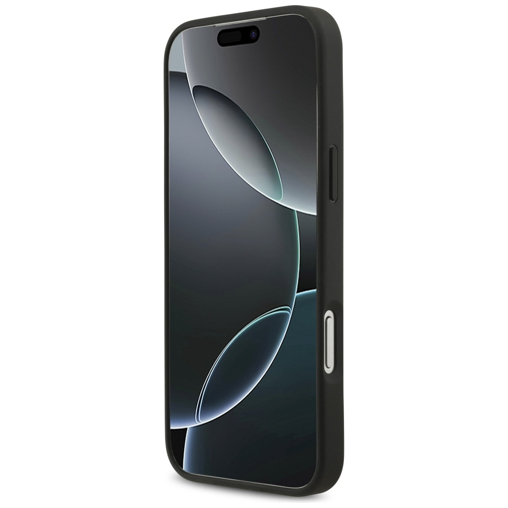 iPhone 17 Pro Max Leder Hardcase Hülle 4G Big Metal Logo (GUHCP17X4GMGGR) - Schwarz
