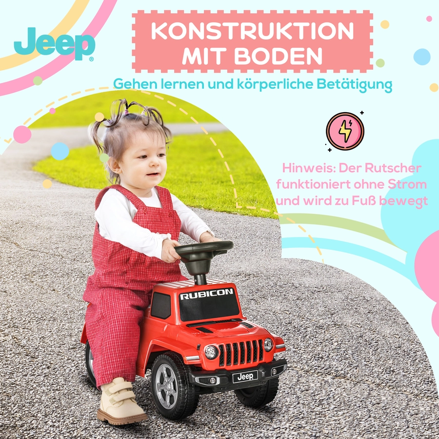 AIYAPLAY Rutschauto mit Hupe rot
