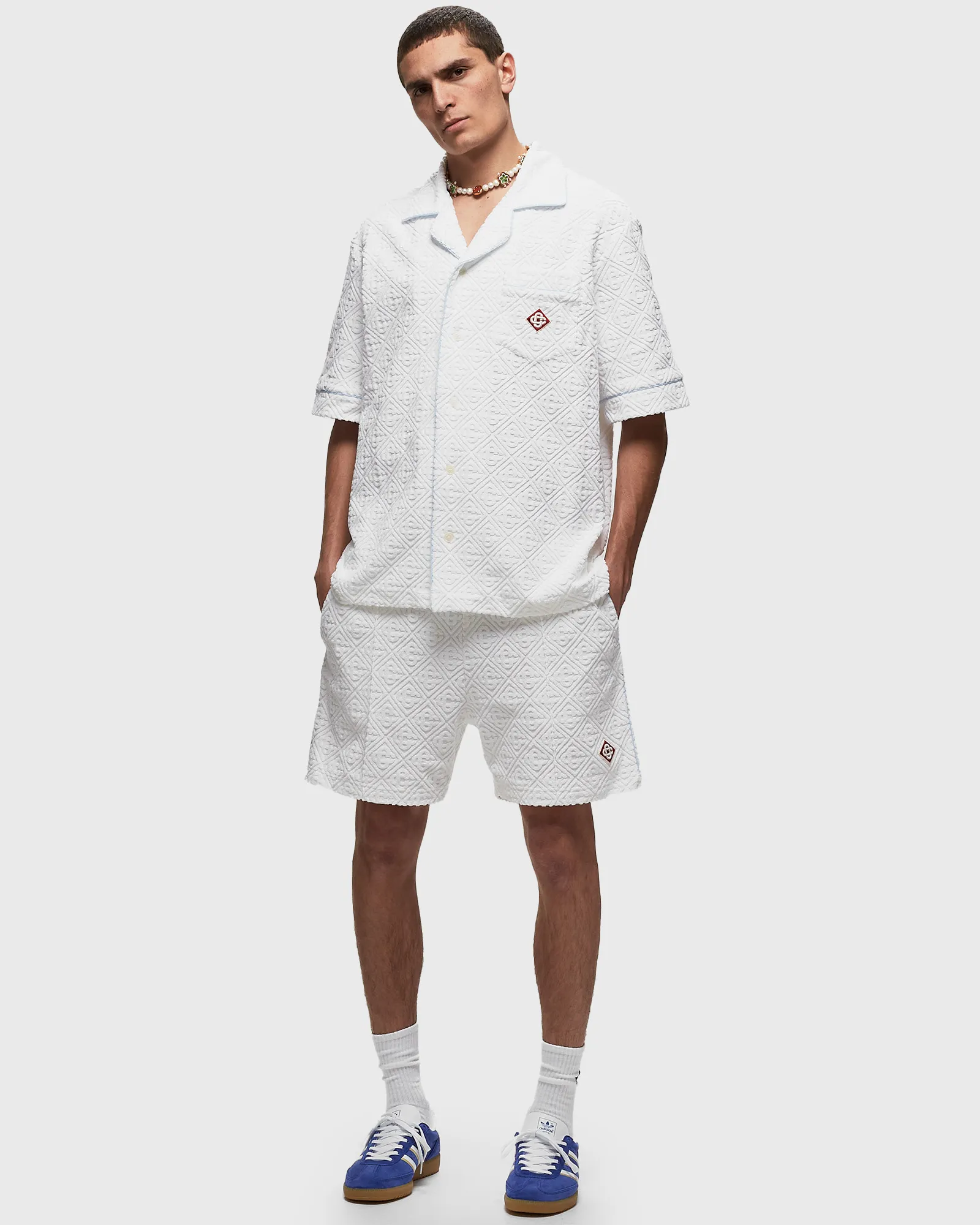 Casablanca MENS JACQUARD MONOGRAM TOWELLING SHIRT