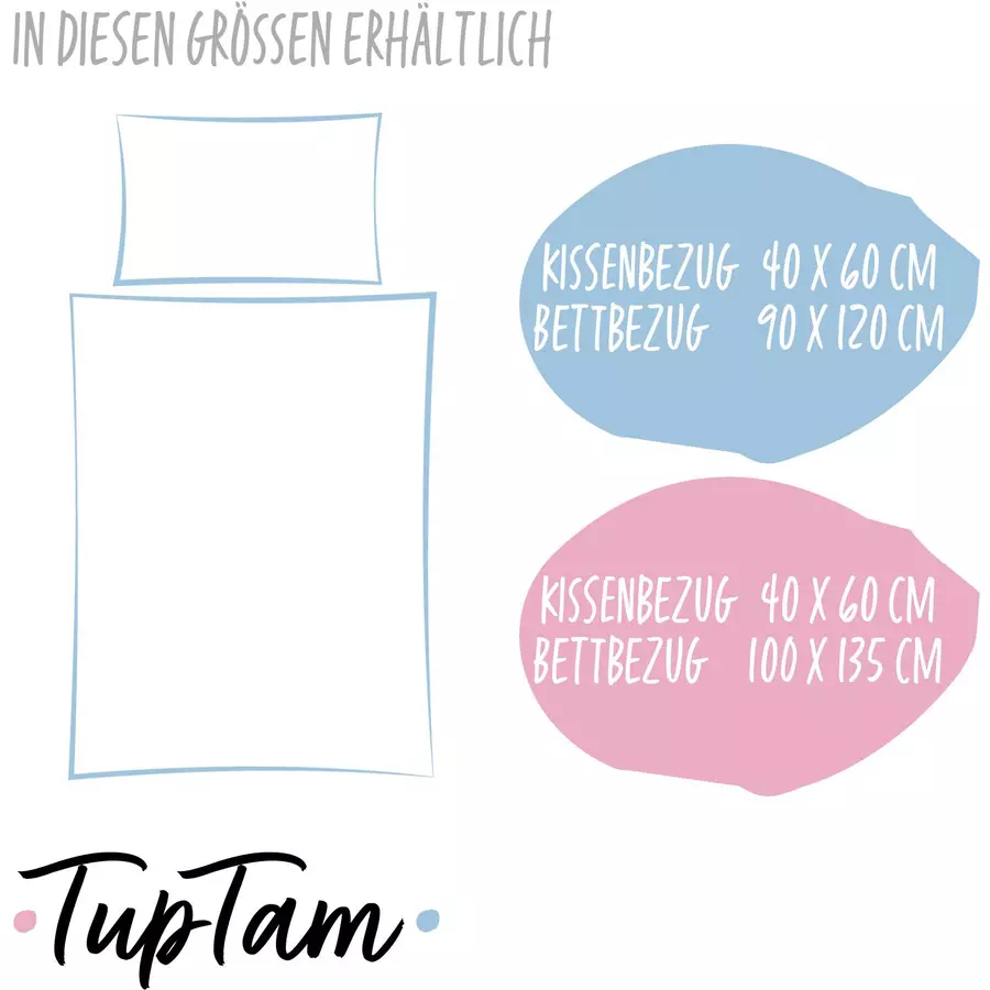 TupTam Kinder Bettwäsche Set 2-tlg rosagrün