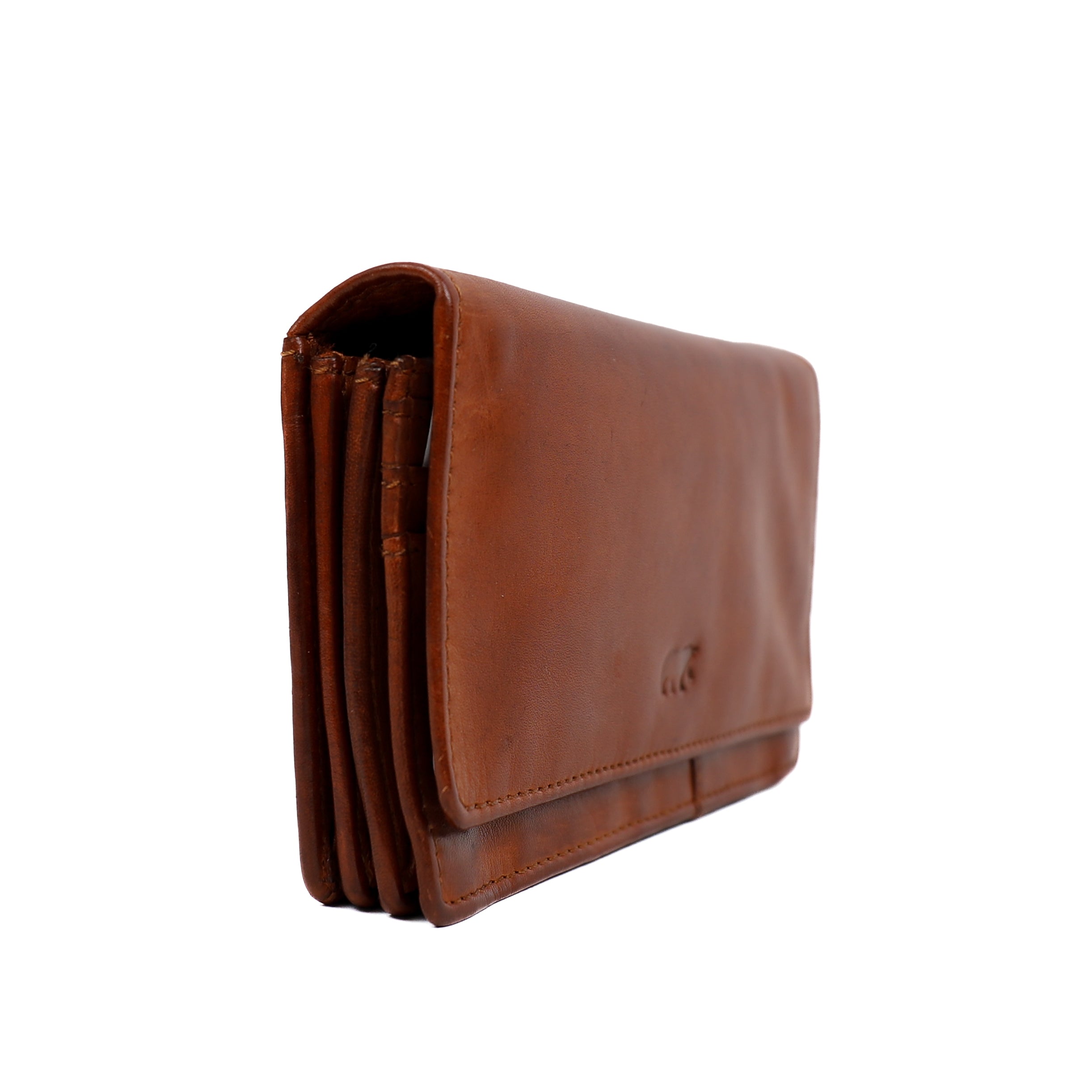 Overslag portemonnee 'Emma' cognac Cognac