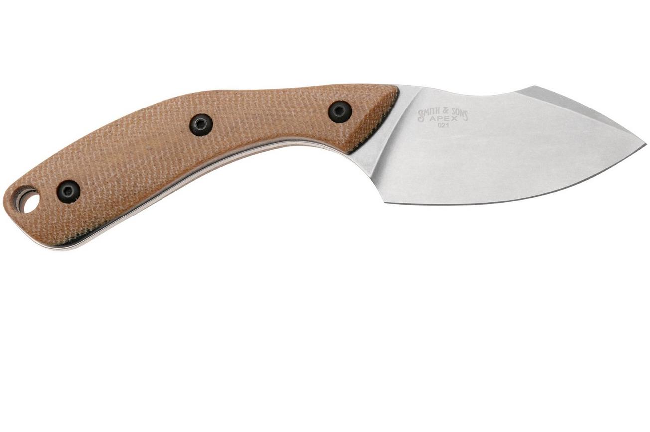 White River Knives Apex WRSS-APX-MNB Stonewashed Magnacut, Natural Canvas Micarta, jachtmes, Smith and Sons design