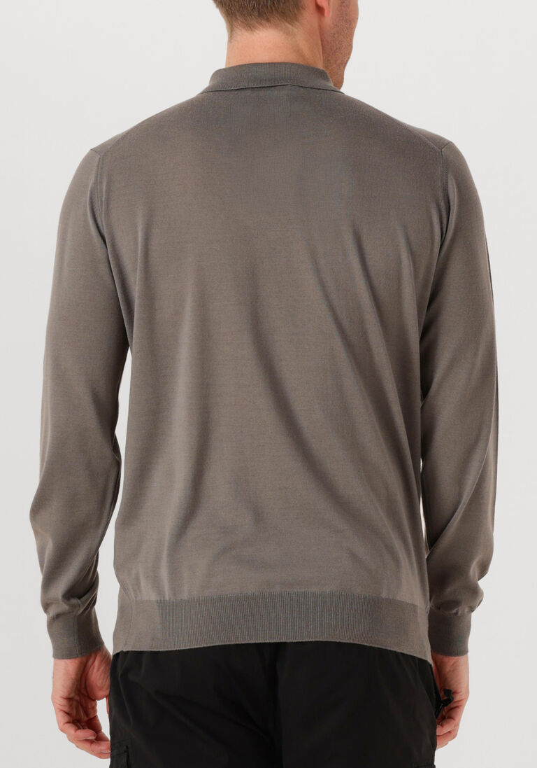 taupe filippo de laurentiis trui polo zip ml r merino