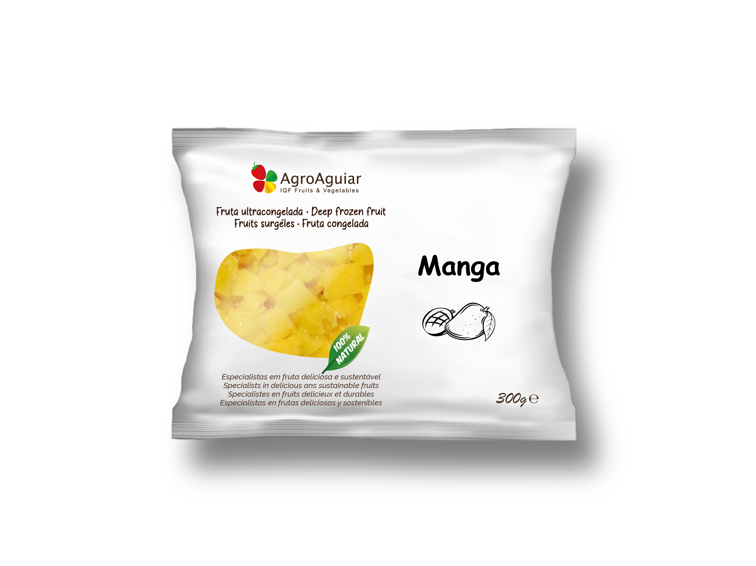 MANGA AGROAGUIAR ULTRACONGELADA CUBOS 300G