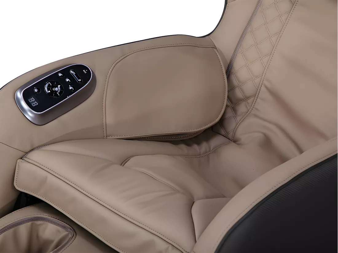 Fauteuil massant KASOU en simili avec LEDs - Système zéro gravité - Option bluetooth - Beige