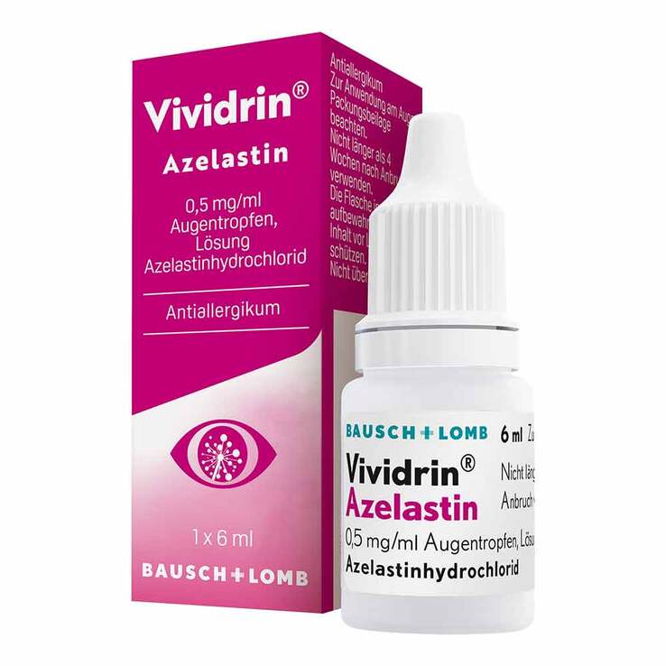Vividrin® Azelastin Augentropfen Akuthilfe bei Heuschnupfen und Allergien, 6 ml