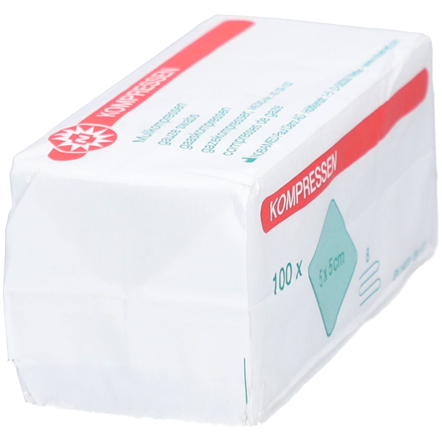 NOBA Mullkompressen unsteril 8- lagig 5 x 5 cm