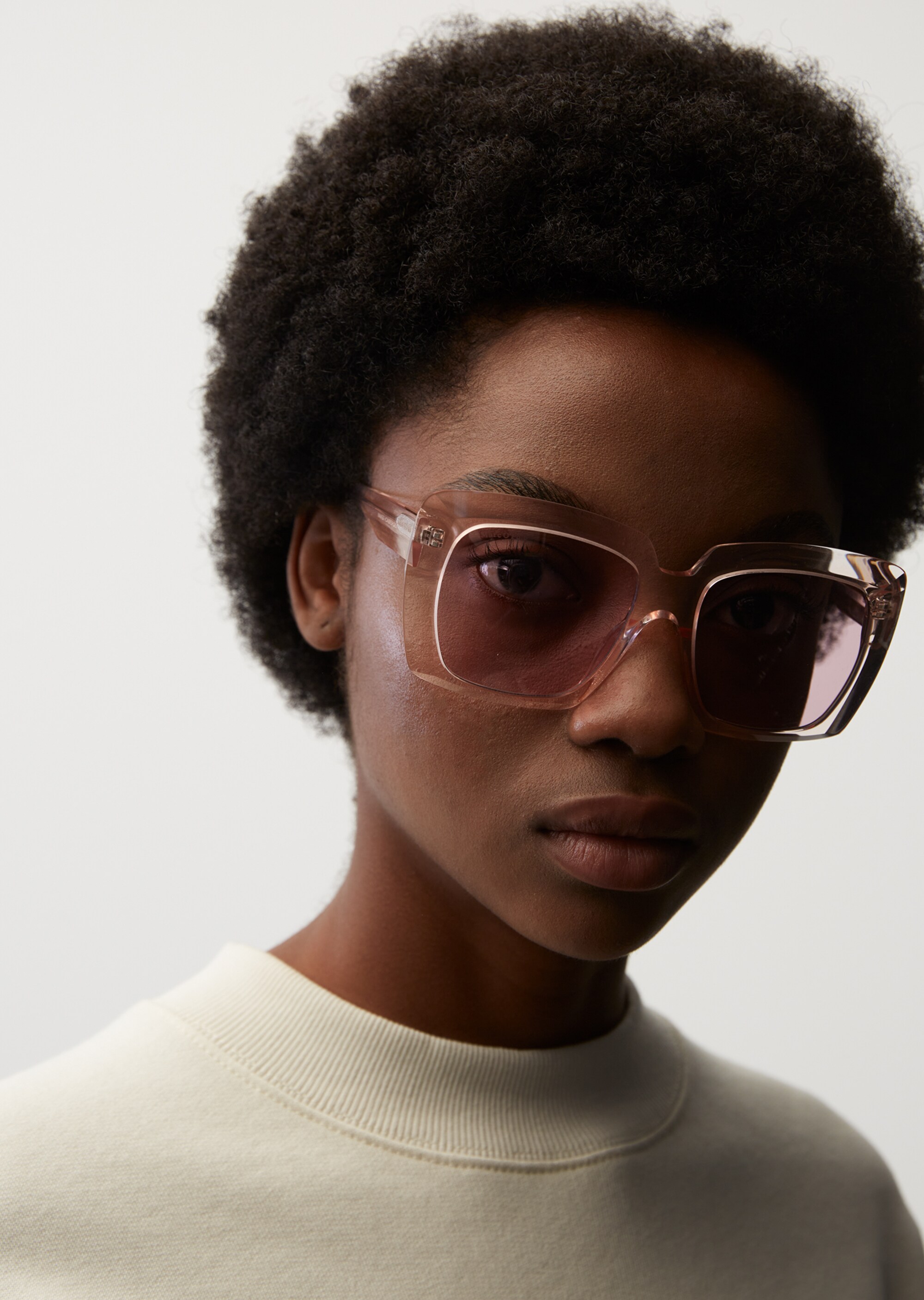 Unisex-Sonnenbrille mit breitem Bio-Acetat-Rahmen