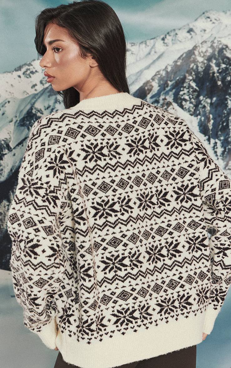 Crème Synthétiquell Col V À Motif Jacquard