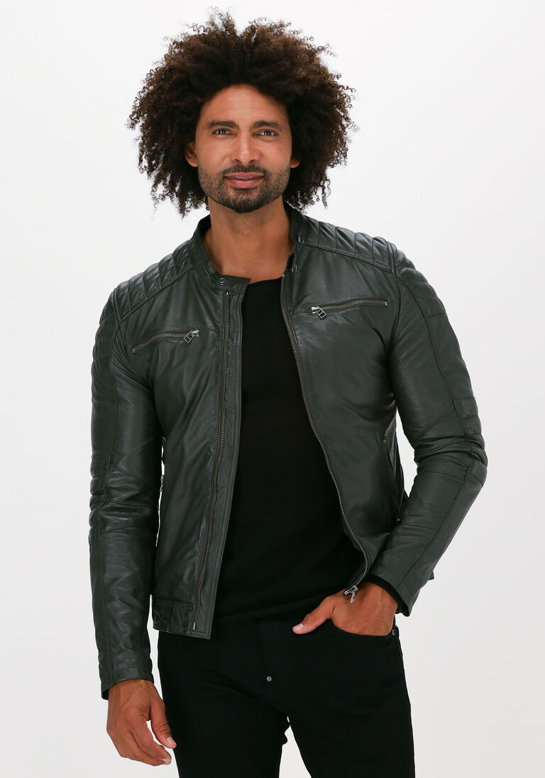 GOOSECRAFT groene goosecraft leren jas jacket 965