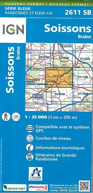 IGN - 2611 SB SOISSONS BRAINE 1 25 000