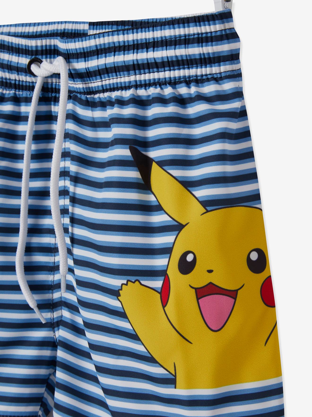 Calção de banho listrado azul médio Pokémon®