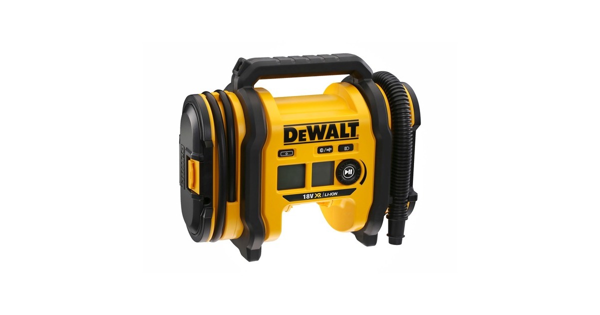 DEWALT18V XR Compacte Luchtpomp DCC018N-XJ  (Geel/zwart, Accu en oplader niet inbegrepen)