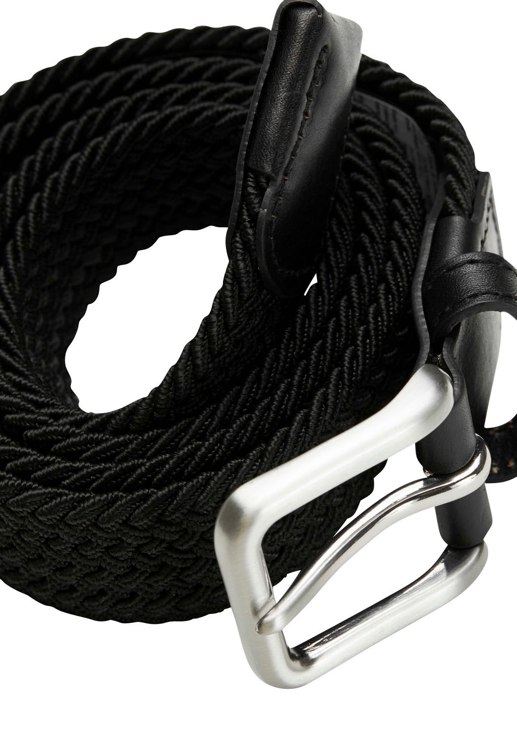 Jack & Jones Stretchgürtel »JACSPRING WOVEN BELT NOOS«, mit silberfarbener Schliesse