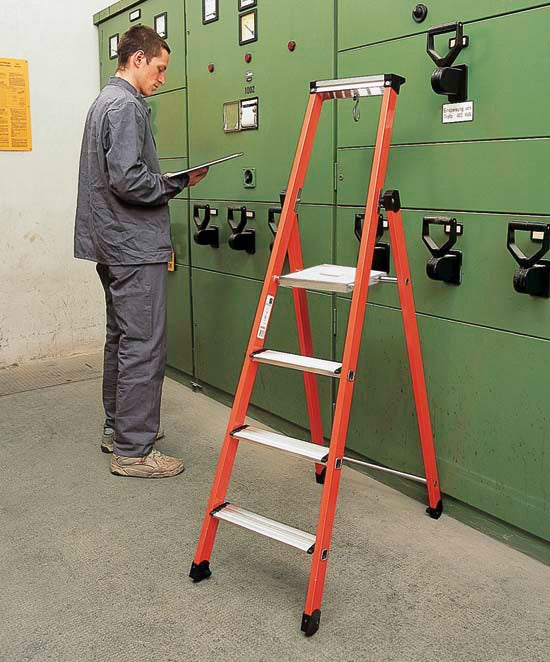 Zarges kunststof trapladder EFAmix S in GVK-mengconstructie, 3 treden