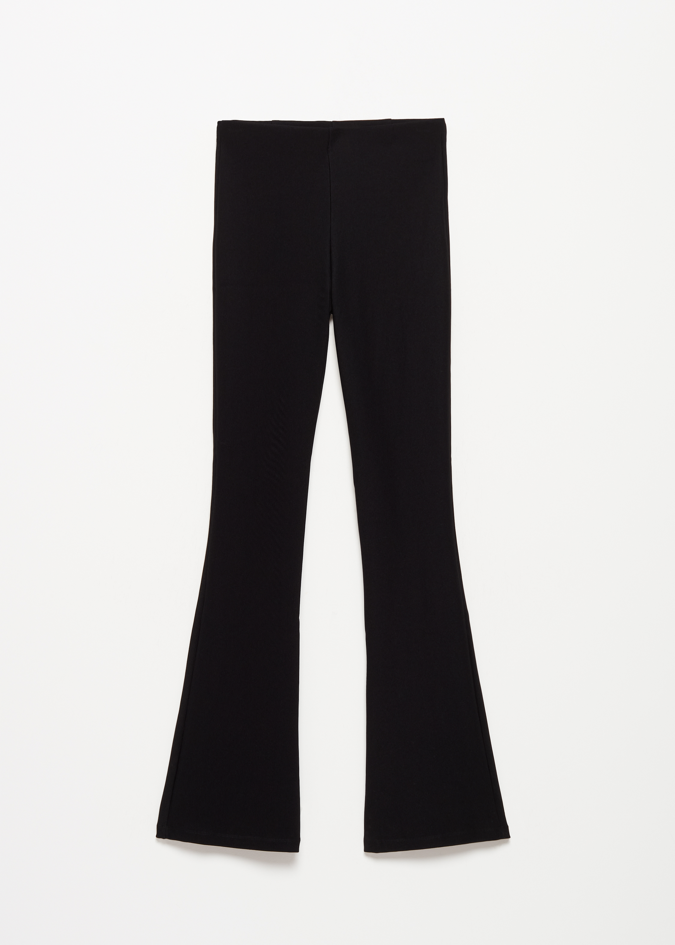 Geribde flare legging