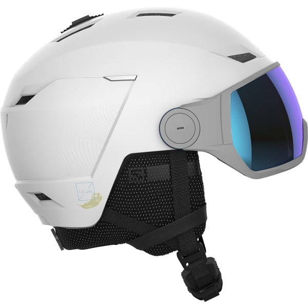 Casque de ski SALOMON ICON LT VISOR WHITE/UNI.M.BLUE