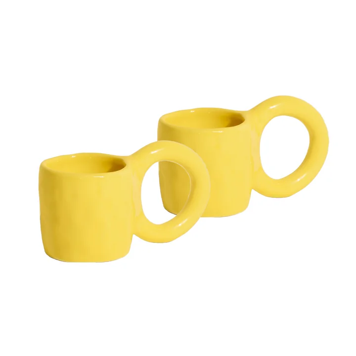 Petite Friture - Donut Espresso Becher, lemon (2er-Set)