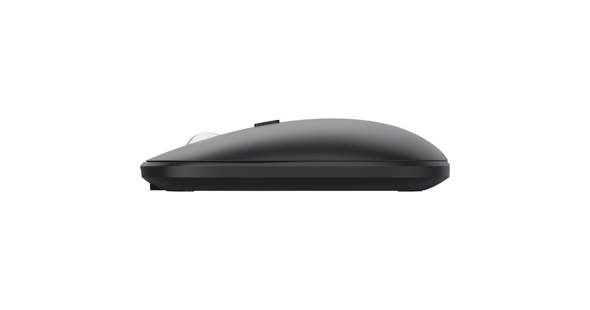 TrustLyra Multi-Device Wireless Keyboard & Mouse, desktopset  (Zwart, US lay-out, Scissor switches, 800 - 1.600 dpi, 2,4 GHz USB, Bluetooth, 65%)