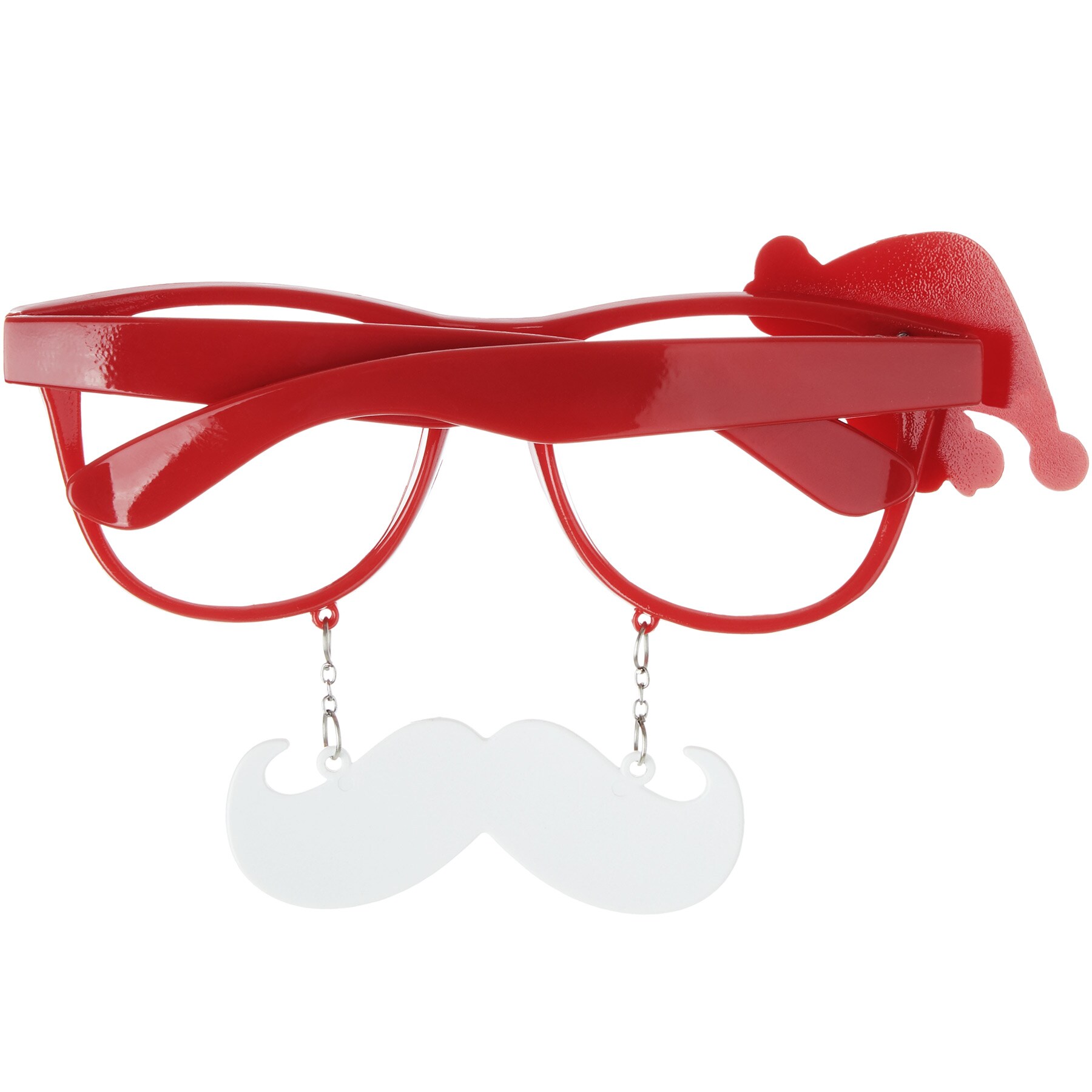 tectake® Spaßbrille Weihnachtsmann mit Schnurrbart