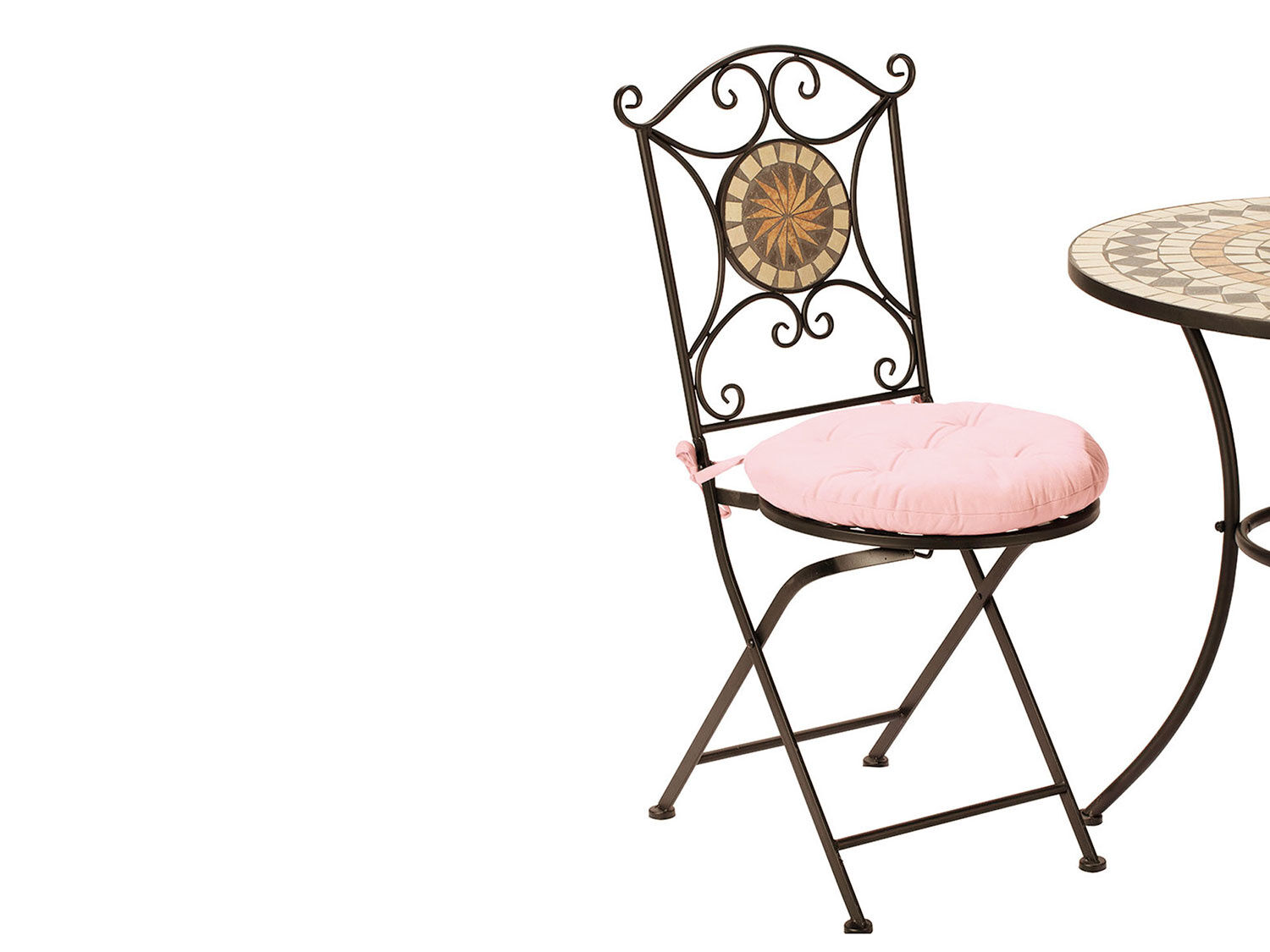 Bistro-Set Mosaik 3-teilig schwarz